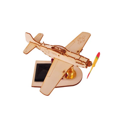 영공방 스프링 무스탕 TM109 목제 조립 태양광 비행기