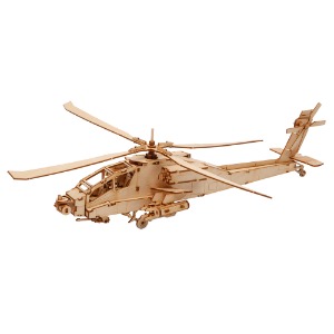 영공방 AH-64 아파치헬기 YM717 목제 조립 모형
